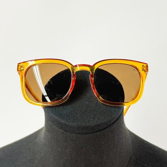 WOMENS ORANGE BROWN TINT LENS SUNGLASSES - Picture 1 of 5